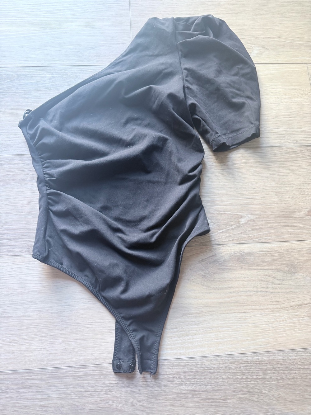 Free People Black One-Shoulder Bodysuit